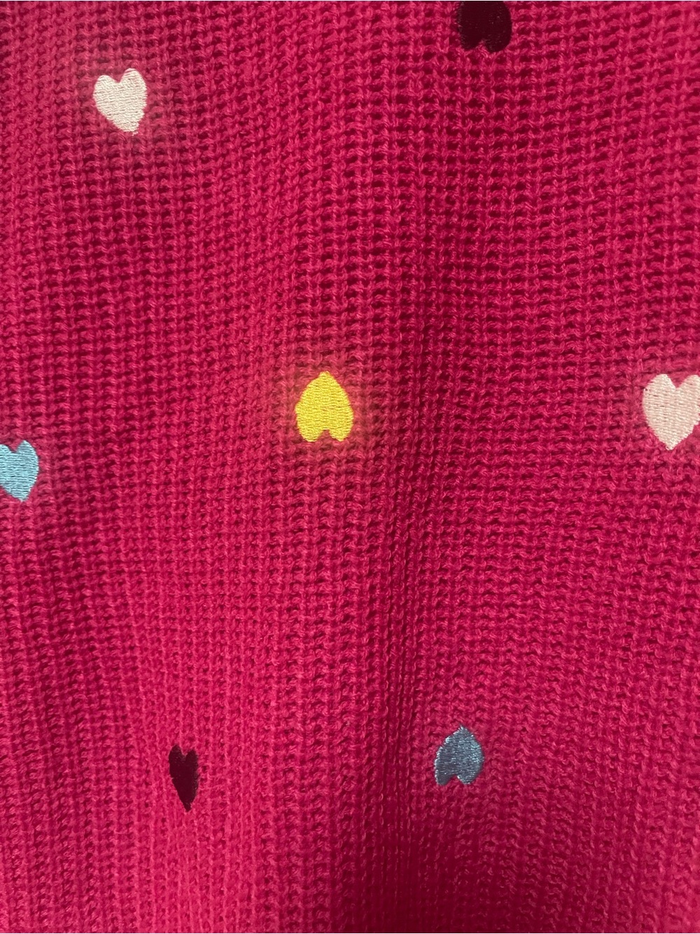 Women's Raspberry Heart Knit Sweater - Picture 2 of 3